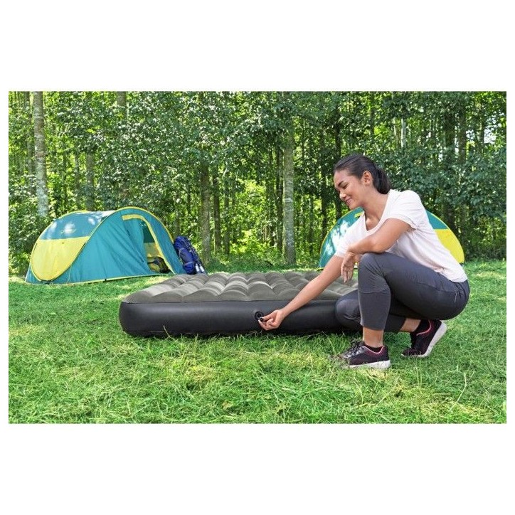 Matelas gonflable - Bestway - Tritech - 2 places - 2,03 m x 1,52 m - Noir Matelas gonflable - Bestway - Tritech - 2 places - 2,03 m x 1,52 m - Noir