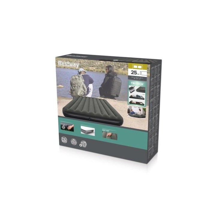Matelas gonflable - Bestway - Tritech - 2 places - 2,03 m x 1,52 m - Noir Matelas gonflable - Bestway - Tritech - 2 places - 2,03 m x 1,52 m - Noir