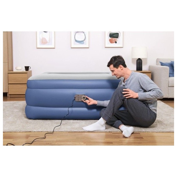 Lit gonflable - Bestway - Tritech - 152 x 203 x 46 cm - 2 places - Pompe intégrée Lit gonflable - Bestway - Tritech - 152 x 203 x 46 cm - 2 places - Pompe intégrée
