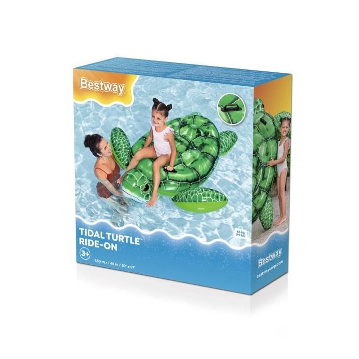 Bouée a chevaucher - Bestway - Tortue - 153 x 140 x 38 cm