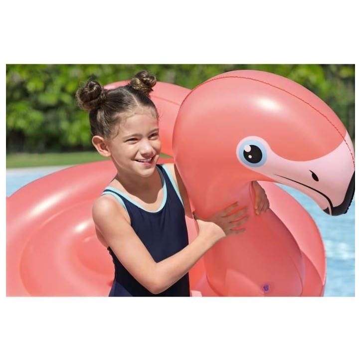 Bouée a chevaucher - Bestway - Flamant rose - 138 x 107 cm