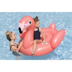 Bouée a chevaucher - Bestway - Flamant rose - 138 x 107 cm