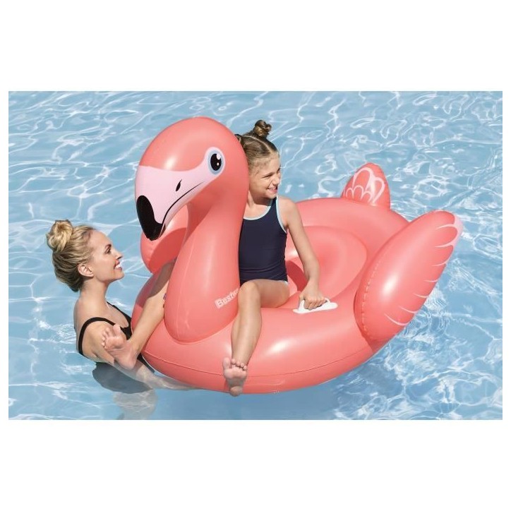 Bouée a chevaucher - Bestway - Flamant rose - 138 x 107 cm