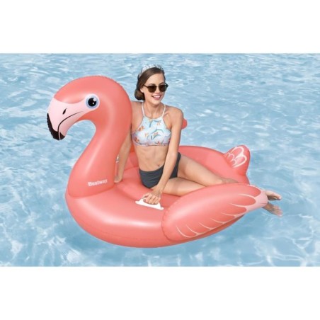 Bouée a chevaucher - Bestway - Flamant rose - 168 x 120 cm
