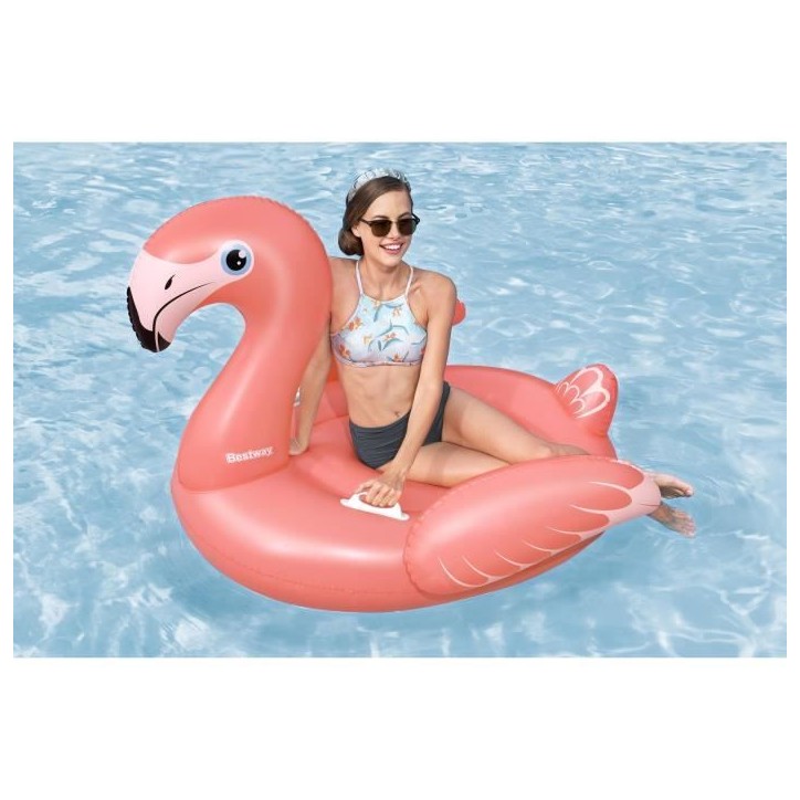 Bouée a chevaucher - Bestway - Flamant rose - 168 x 120 cm Bouée a chevaucher - Bestway - Flamant rose - 168 x 120 cm