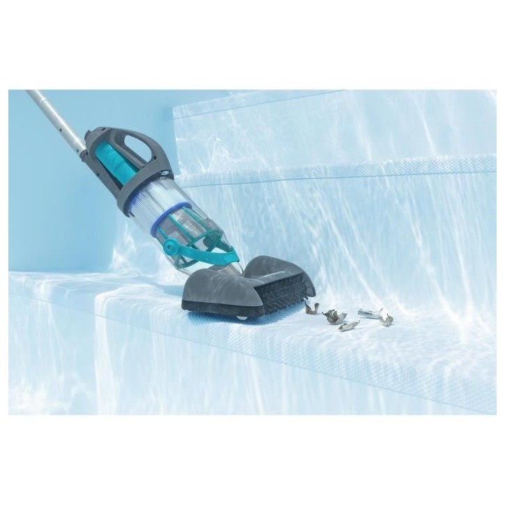Aspirateur de piscine a main AquaGrip™, temps de marche 90 minutes, pour piscines jusqu'a 6,10m de diametre