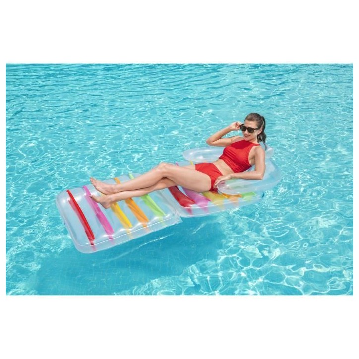 Matelas gonflable de piscine - BESTWAY - Chaise longue pliante Matelas gonflable de piscine - BESTWAY - Chaise longue pliante