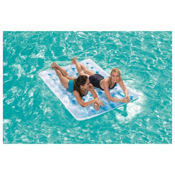 Matelas gonflable de piscine double - BESTWAY - Bleu Matelas gonflable de piscine double - BESTWAY - Bleu