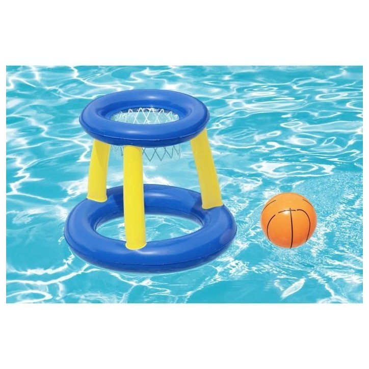 Jeu de piscine Panier de Basket flottant - BESTWAY - 52418 - Ballon, 3 anneaux, diametre 61 cm Jeu de piscine Panier de Basket flottant - BESTWAY - 52418 - Ballon, 3 anneaux, diametre 61 cm