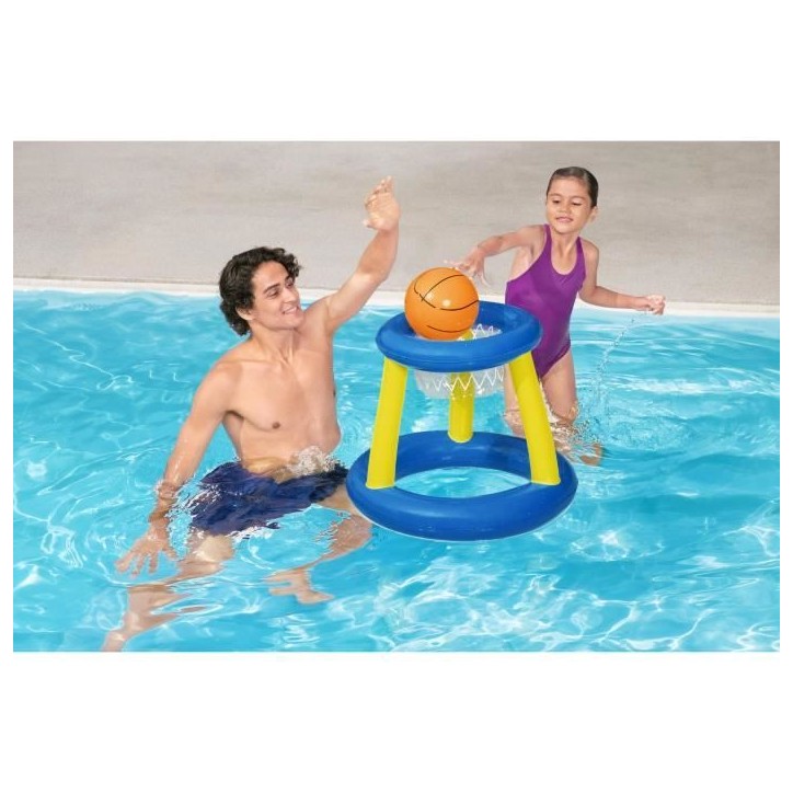 Jeu de piscine Panier de Basket flottant - BESTWAY - 52418 - Ballon, 3 anneaux, diametre 61 cm Jeu de piscine Panier de Basket flottant - BESTWAY - 52418 - Ballon, 3 anneaux, diametre 61 cm