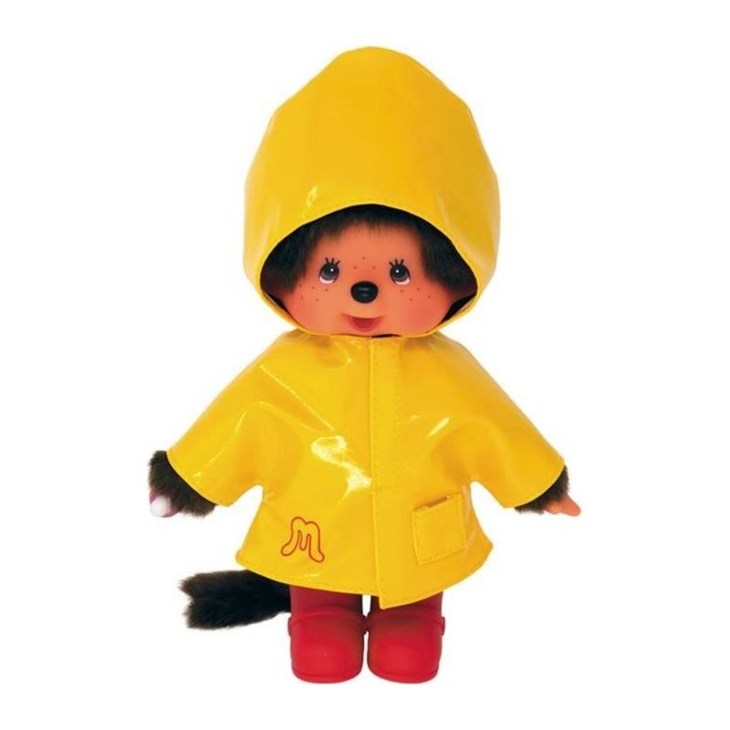 Peluche Monchhichi - BANDAI - Ciré Iconique Jaune - 20 cm Peluche Monchhichi - BANDAI - Ciré Iconique Jaune - 20 cm