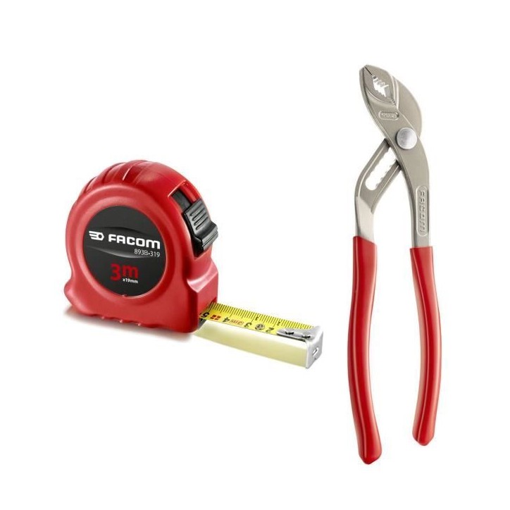 Boite a Outils - FACOM - BP.C19NCM1PB + 16 Outils (Livré avec 5 Tvis Protwist + 9 Clés mâles + 1 pince multiprise + 1 Mesure