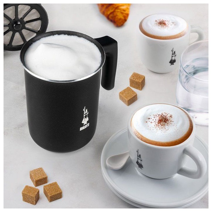 Mousseur a lait manuel - BIALETTI - PERFETTO CREMA - 330 ml - Noir Mousseur a lait manuel - BIALETTI - PERFETTO CREMA - 330 ml - Noir