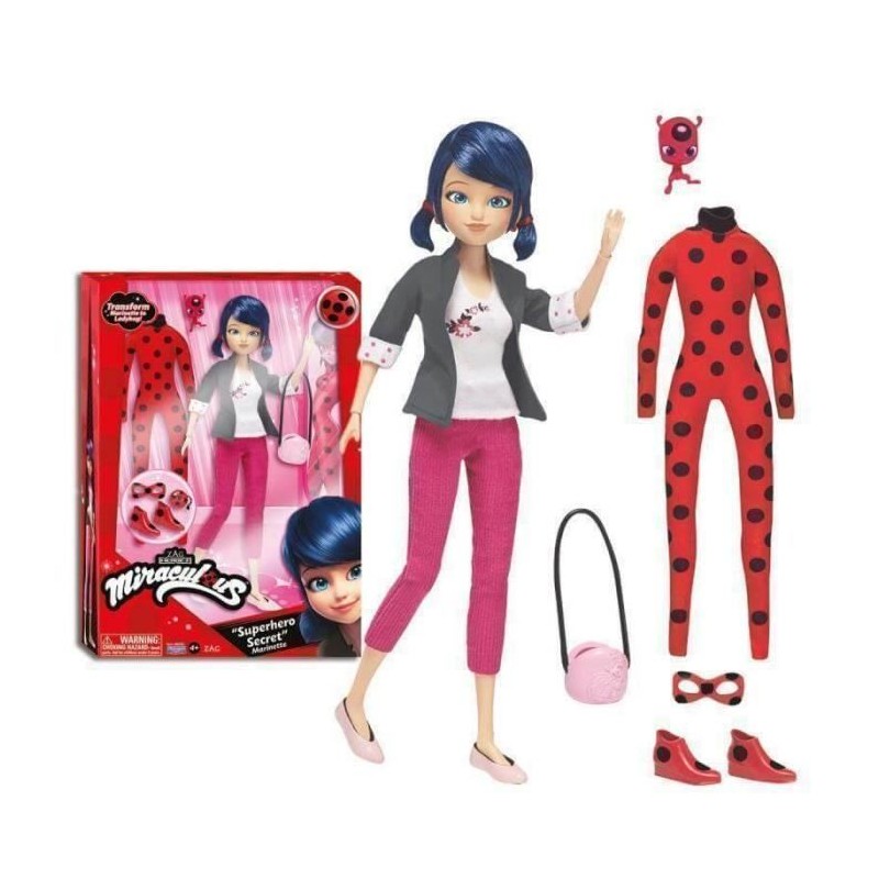 Bandai - Miraculous Ladybug - Poupée mannequin 26 cm et ses deux tenu Bandai - Miraculous Ladybug - Poupée mannequin 26 cm et ses deux tenu