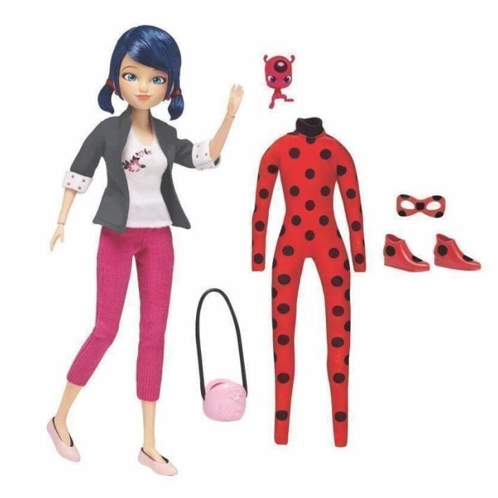 Bandai - Miraculous Ladybug - Poupée mannequin 26 cm et ses deux tenues Bandai - Miraculous Ladybug - Poupée mannequin 26 cm et ses deux tenues