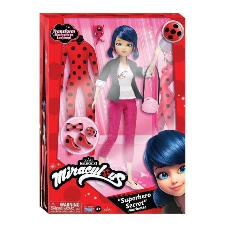 Bandai - Miraculous Ladybug - Poupée mannequin 26 cm et ses deux tenues Bandai - Miraculous Ladybug - Poupée mannequin 26 cm et ses deux tenues
