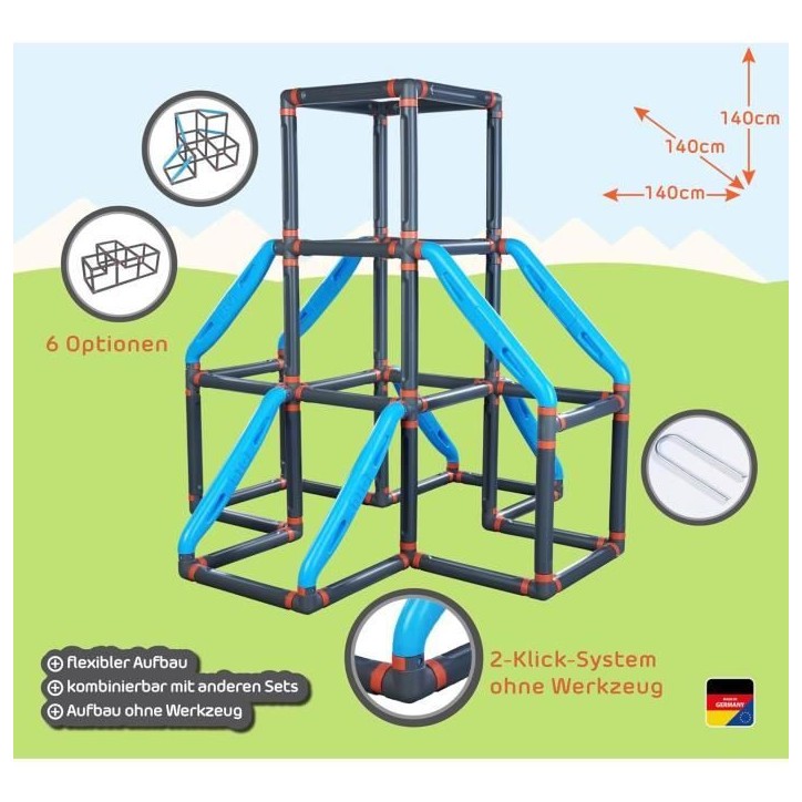 Big - Kraaxxl La Tour - Structure d'Escalade pour Enfants en Plastique Soufflé - Aire de Jeu - Multiples Combinaisons - Des 3 A Big - Kraaxxl La Tour - Structure d'Escalade pour Enfants en Plastique Soufflé - Aire de Jeu - Multiples Combinaisons - Des 3 A