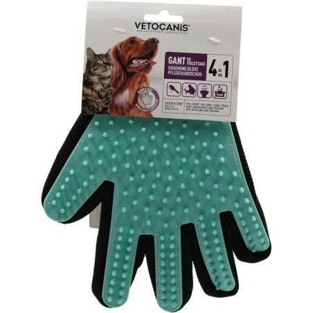Gant de toilettage - VETOCANIS - 4 en 1 - Silicone - Nettoyage - Massa