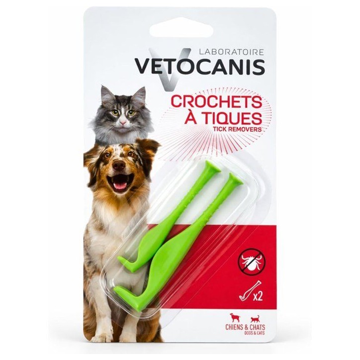Crochet a tiques - VETOCANIS - Chien et Chat - Sans produits chimiques - Facile a utiliser Crochet a tiques - VETOCANIS - Chien et Chat - Sans produits chimiques - Facile a utiliser