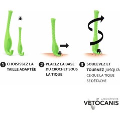Crochet a tiques - VETOCANIS - Chien et Chat - Sans produits chimiques