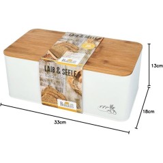 Boîte a pain - BIRKMANN - Avec couvercle - 33 x 18 x 13 cm - Bambou