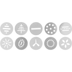 Presse a biscuits - BIRKMANN - EASY BAKING - Plastique - Inclus 10 dis