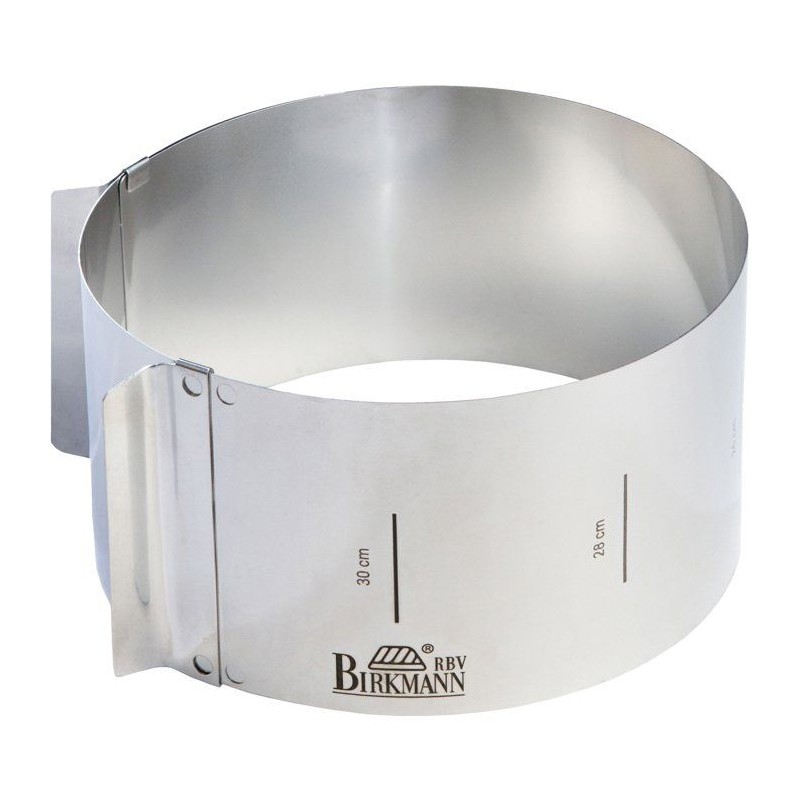 Cercle de pâtisserie - BIRKMANN - EASY BAKING - Acier - Indication de