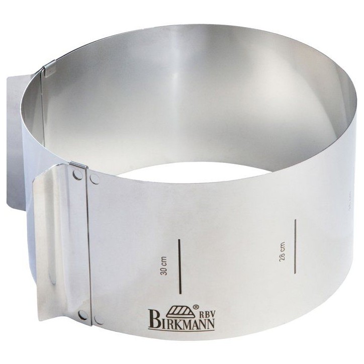 Cercle de pâtisserie - BIRKMANN - EASY BAKING - Acier - Indication de taille - Ø18-30, H 10 cm Cercle de pâtisserie - BIRKMANN - EASY BAKING - Acier - Indication de taille - Ø18-30, H 10 cm