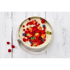 Cercle de pâtisserie - BIRKMANN - EASY BAKING - Acier - Indication de taille - Ø18-30, H 10 cm