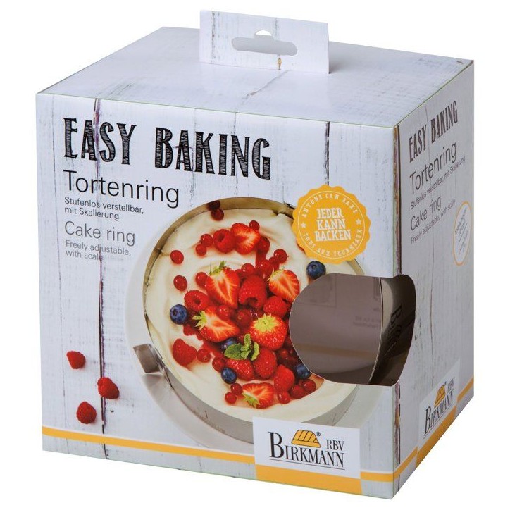 Cercle de pâtisserie - BIRKMANN - EASY BAKING - Acier - Indication de taille - Ø18-30, H 10 cm Cercle de pâtisserie - BIRKMANN - EASY BAKING - Acier - Indication de taille - Ø18-30, H 10 cm