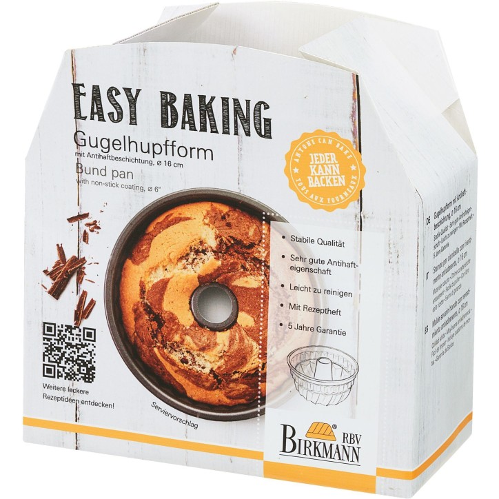Moule pâtisserie Turban - BIRKMANN - EASY BAKING - Acier carbone - Anti adhésif - 16 x 16 x 8,5 cm Moule pâtisserie Turban - BIRKMANN - EASY BAKING - Acier carbone - Anti adhésif - 16 x 16 x 8,5 cm