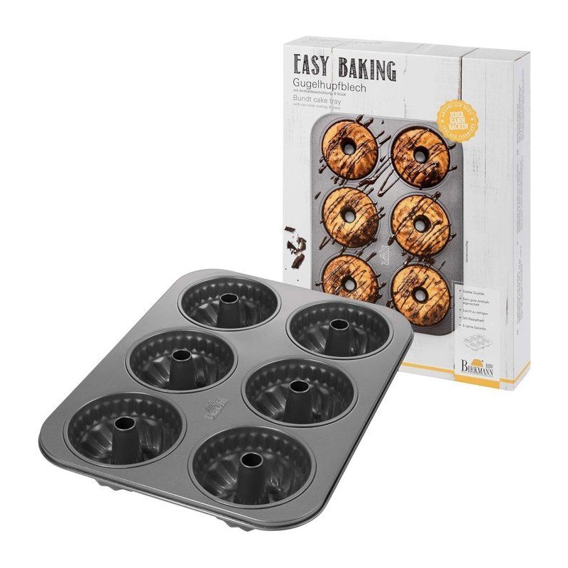 Plaque de cuisson cake - BIRKMANN - EASY BAKING - Acier carbone - Anti