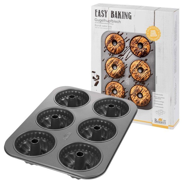 Plaque de cuisson cake - BIRKMANN - EASY BAKING - Acier carbone - Anti adhésif - Ø10 cm, 35 x 27 x 5 cm Plaque de cuisson cake - BIRKMANN - EASY BAKING - Acier carbone - Anti adhésif - Ø10 cm, 35 x 27 x 5 cm