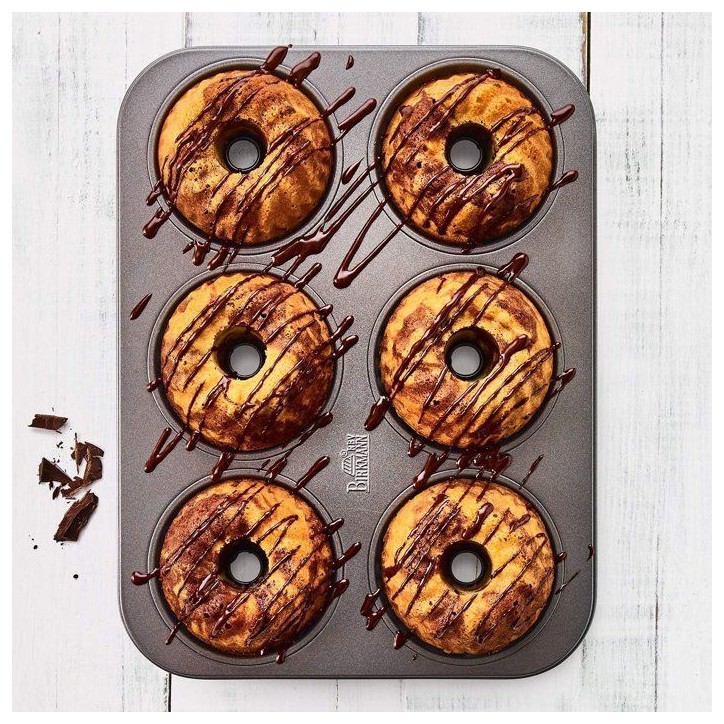 Plaque de cuisson cake - BIRKMANN - EASY BAKING - Acier carbone - Anti adhésif - Ø10 cm, 35 x 27 x 5 cm Plaque de cuisson cake - BIRKMANN - EASY BAKING - Acier carbone - Anti adhésif - Ø10 cm, 35 x 27 x 5 cm