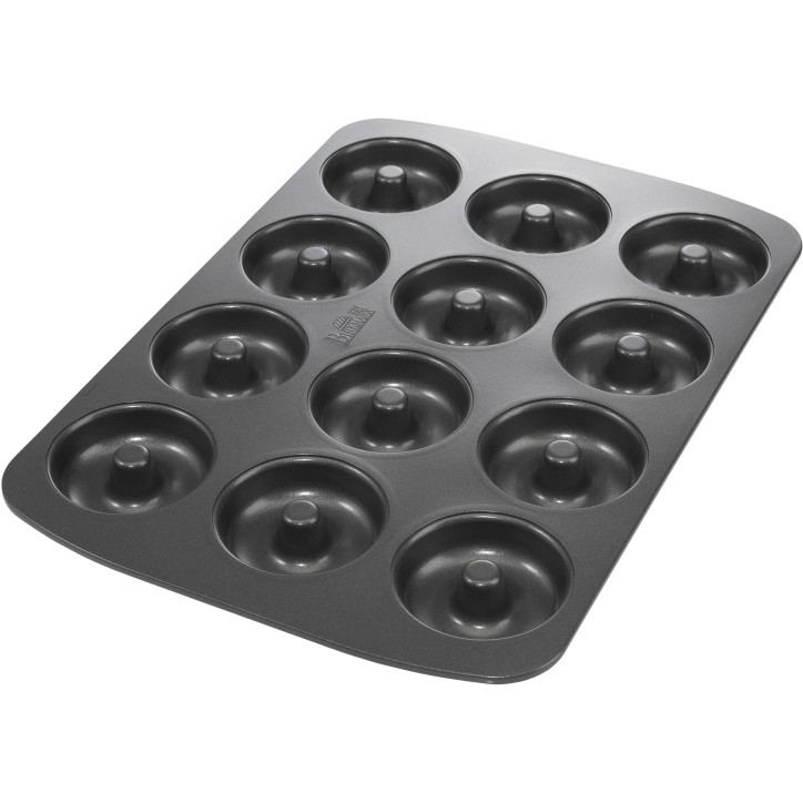 Plaque a cuisson pour donuts - BIRKMANN - EASY BAKING - Acier carbone - Anti adhésif - 12 moules - Ø7cm, 37 x 26 x 2 cm Plaque a cuisson pour donuts - BIRKMANN - EASY BAKING - Acier carbone - Anti adhésif - 12 moules - Ø7cm, 37 x 26 x 2 cm