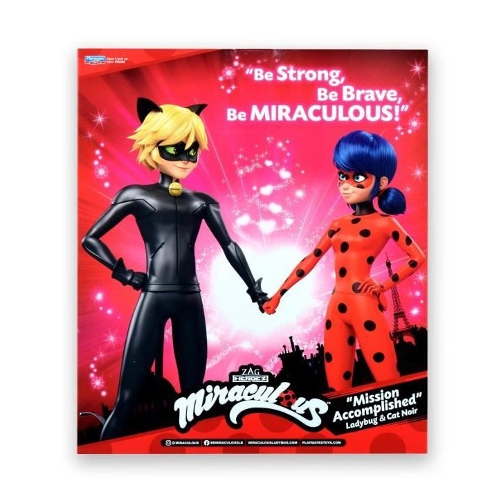 Pack de 2 Poupées mannequin 26 cm Miraculous Ladybug - Revivez les aventures de Ladybug et Chat Noir Pack de 2 Poupées mannequin 26 cm Miraculous Ladybug - Revivez les aventures de Ladybug et Chat Noir