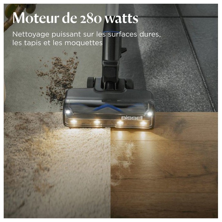 BISSELL PowerClean FurGuard Select - Aspirateur Balai sans fil - Puissance 280 W - Autonomie 50 min - Spécial animaux BISSELL PowerClean FurGuard Select - Aspirateur Balai sans fil - Puissance 280 W - Autonomie 50 min - Spécial animaux