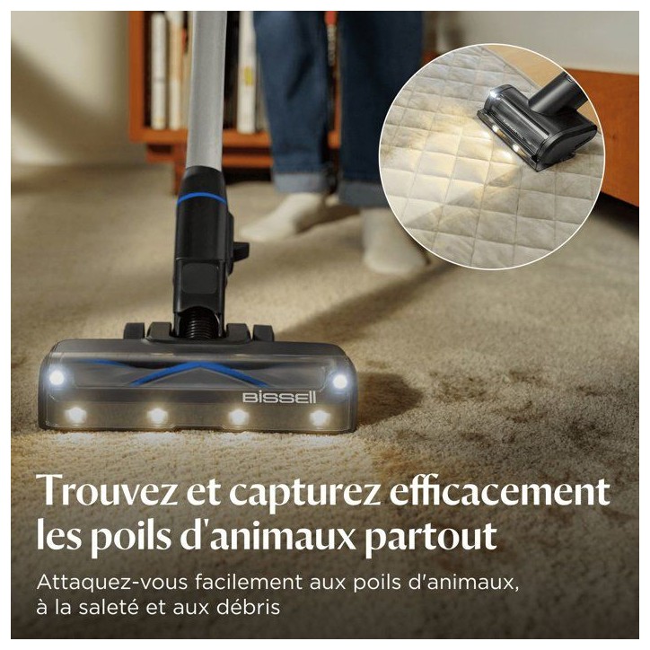 BISSELL PowerClean FurGuard Select - Aspirateur Balai sans fil - Puissance 280 W - Autonomie 50 min - Spécial animaux BISSELL PowerClean FurGuard Select - Aspirateur Balai sans fil - Puissance 280 W - Autonomie 50 min - Spécial animaux