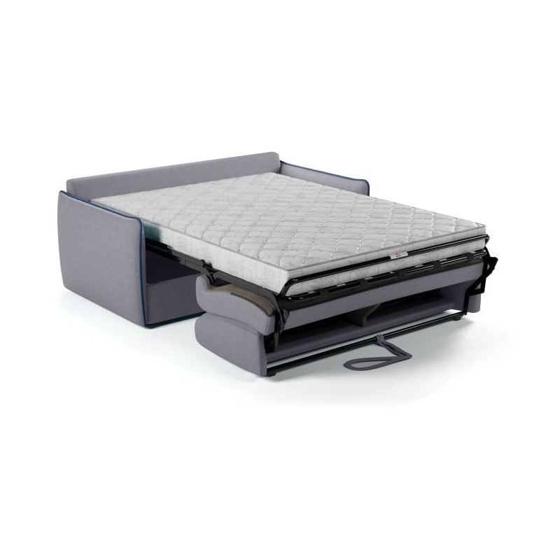 Canapé convertible express - matelas 14cm - AGATHE - Tissu Gris - 175