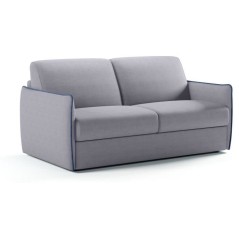 Canapé convertible express - matelas 14cm - AGATHE - Tissu Gris - 175 x 100 x 87 cm