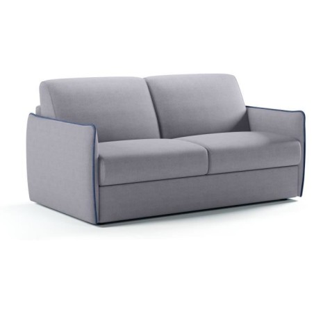 Canapé convertible express - matelas 14cm - AGATHE - Tissu Gris - 175 x 100 x 87 cm