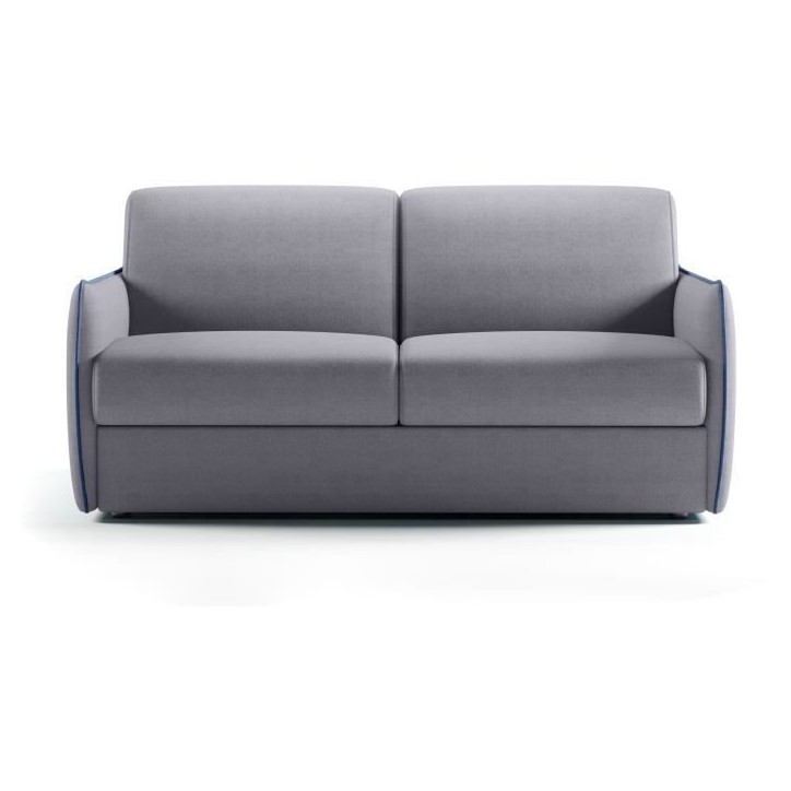 Canapé convertible express - matelas 14cm - AGATHE - Tissu Gris - 175 x 100 x 87 cm