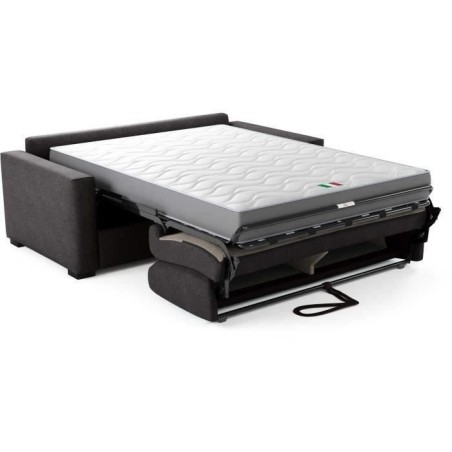 Canapé convertible express JOHN - 3 places - Tissu anthracite - 190 x