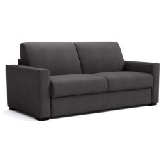 Canapé convertible express JOHN - 3 places - Tissu anthracite - 190 x