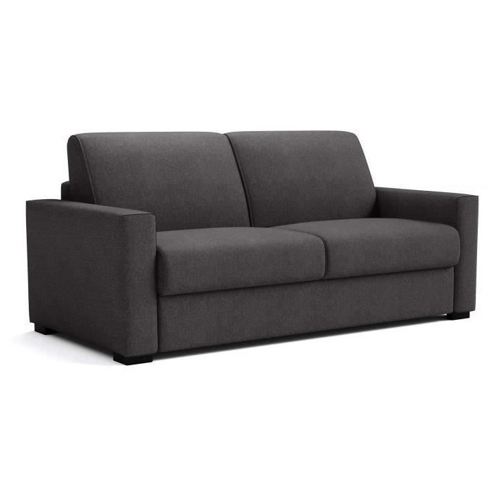 Canapé convertible express JOHN - 3 places - Tissu anthracite - 190 x 100 x 87 cm Canapé convertible express JOHN - 3 places - Tissu anthracite - 190 x 100 x 87 cm