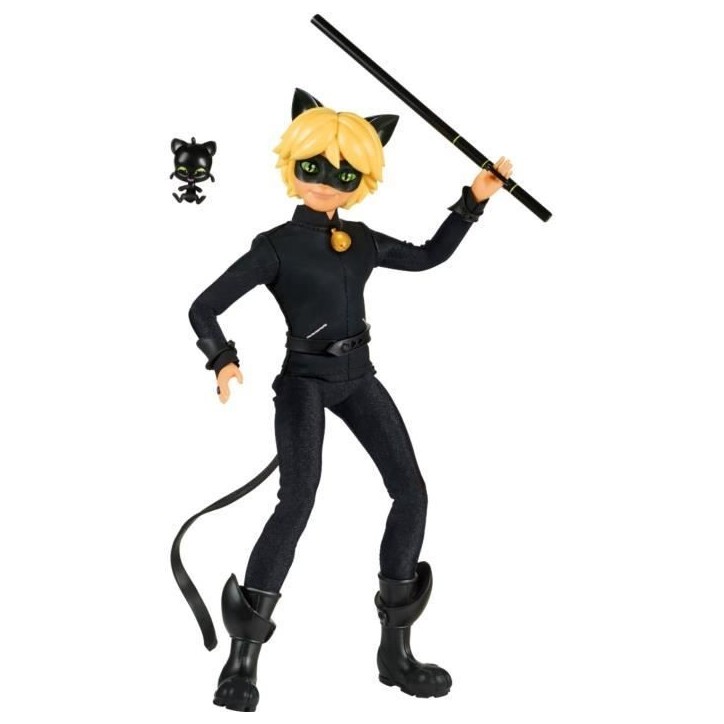 Miraculous - Poupée mannequin 26 cm Chat Noir - BANDAI Miraculous - Poupée mannequin 26 cm Chat Noir - BANDAI