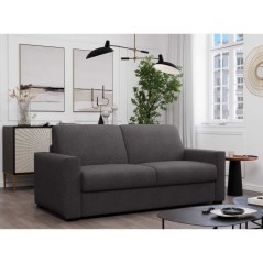 Canapé convertible express JOHN - 3 places - Tissu anthracite - 190 x