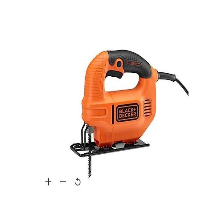 Scie sauteuse - BLACK+DECKER - BES410K - 410W - Ventilateur a poussiere intégré - Lame en U pour bois