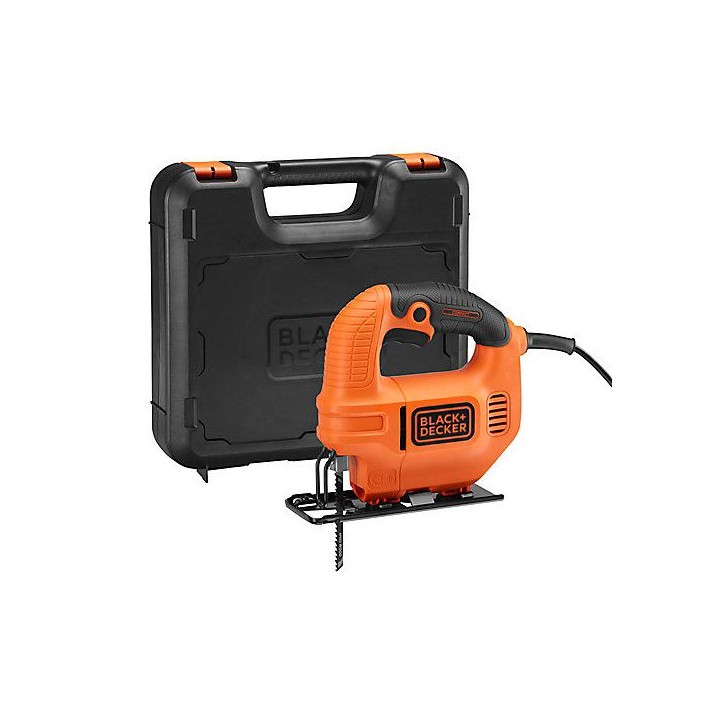 Scie sauteuse - BLACK+DECKER - BES410K - 410W - Ventilateur a poussiere intégré - Lame en U pour bois