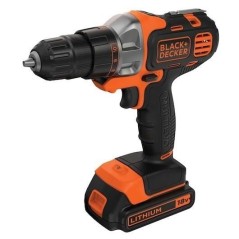 Perceuse visseuse sans fil 18V + 2 batteries 1,5Ah + chargeur - BLACK&DECKER - MT218KB-QW - Avec mallette de transport